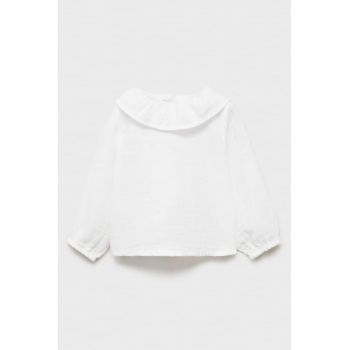 Bluza uni cu guler Peter-Pan