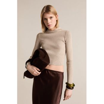Hanorac crop cu gluga