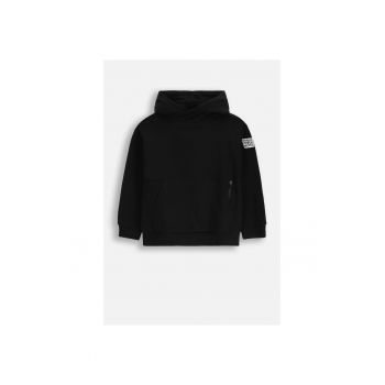 Hanorac cu motive grafice - Negru