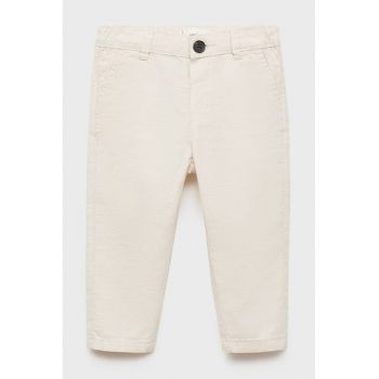 Pantaloni regular-fit din amestec de in