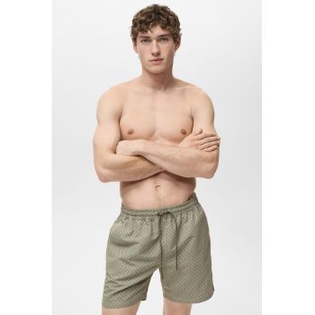 Pantaloni scurti de baie cu snur de ajustare si model