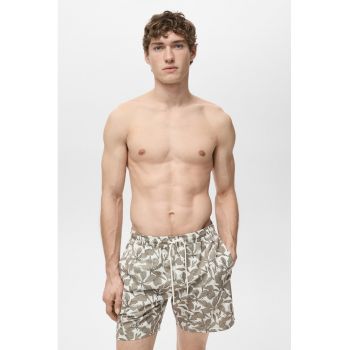 Pantaloni scurti de baie cu snur de ajustare si model