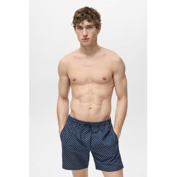Pantaloni scurti de baie cu snur de ajustare si model