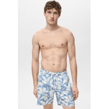 Pantaloni scurti de baie cu snur de ajustare si model