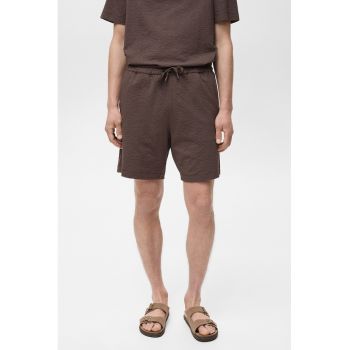 Pantaloni scurti texturati cu snur de ajustare