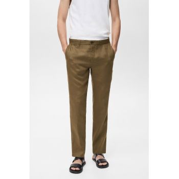 Pantaloni slim-fit din in
