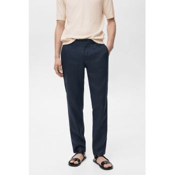 Pantaloni slim-fit din in