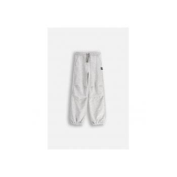 Pantaloni sport cu talie ajustabila - Gri melange