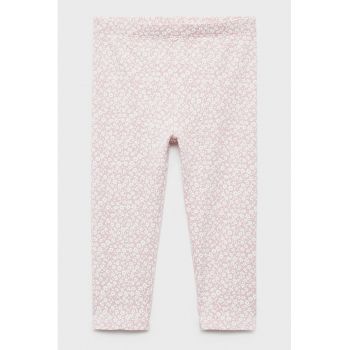 Pantaloni striati cu model floral
