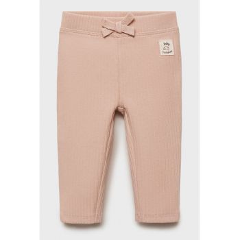 Pantaloni striati cu model uni