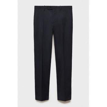Pantaloni uni cu talie medie
