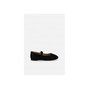 Pantofi Mary-Jane decorati cu margele - Negru