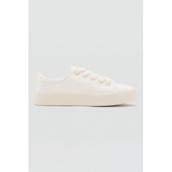 Pantofi sport din material textil - cu platforma