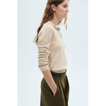 Pulover polo cu maneci lungi
