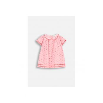 Rochie cu model floral si guler Peter Pan