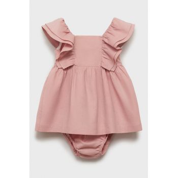 Rochie din amestec de bumbac cu croiala evazata