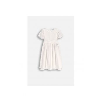 Rochie evazata cu maneci clopot si margele perlate