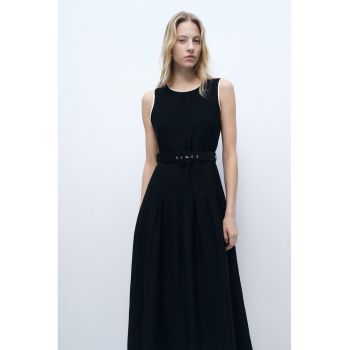 Rochie midi din amestec de lyocell