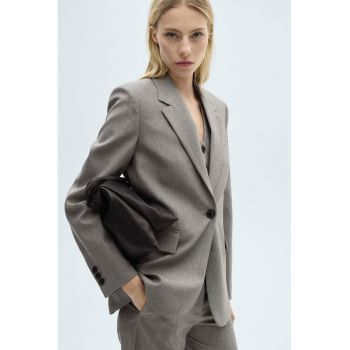Sacou regular-fit cu model uni