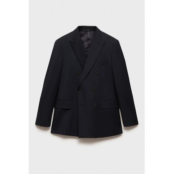 Sacou slim-fit cu model uni