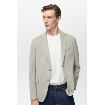 Sacou slim fit din amestec de bumbac