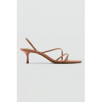 Sandale slingback din piele ecologica