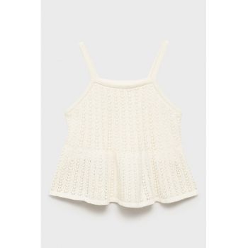 Top din tricot cu perforatii
