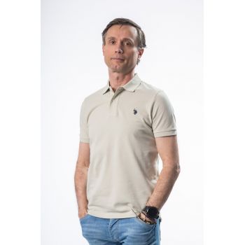 Tricou barbati guler si maneca scurta - negru