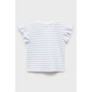 Tricou cu dungi si maneci cu volane