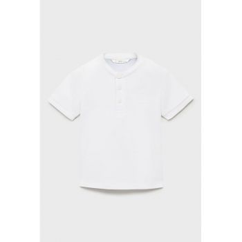 Tricou polo de bumbac cu guler Mao