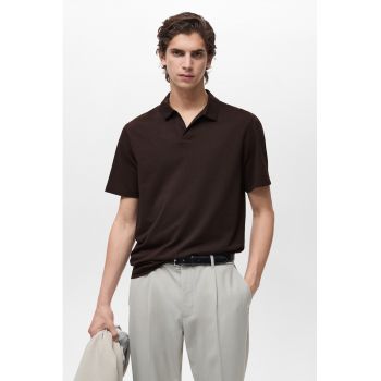 Tricou polo slim-fit din pique