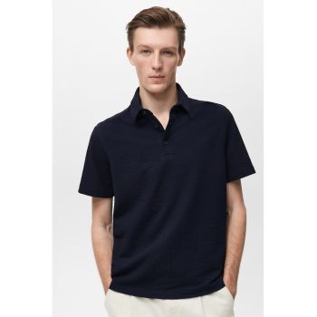 Tricou polo texturat