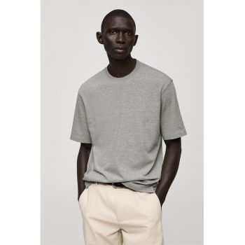 Tricou relaxed-fit cu decolteu la baza gatului