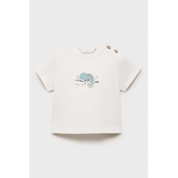 Tricou striat cu imprimeu grafic