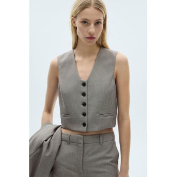 Vesta crop cu nasturi