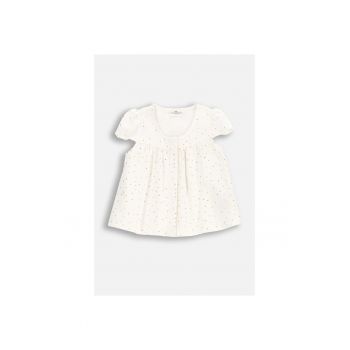 Bluza copii -  maneca scurta - alb - bumbac