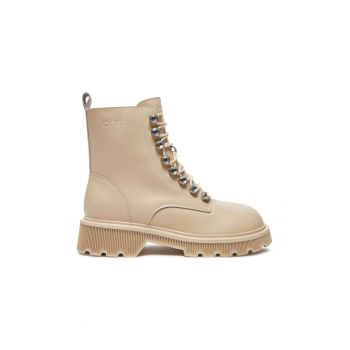Botine dama -  80044 - Piele naturala - Bej