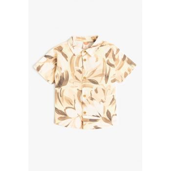 Camasa din bumbac cu model floral