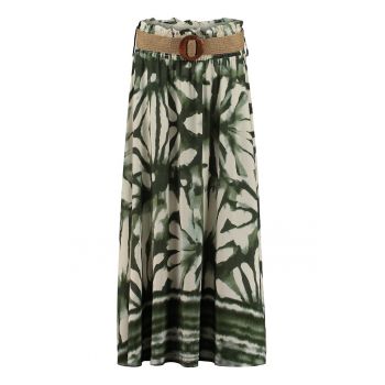 Fusta dreapta cu model floral