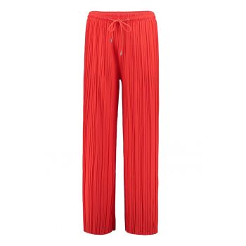 Pantaloni cu snururi si talie inalta