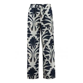 Pantaloni cu talie elastica cu imprimeu floral