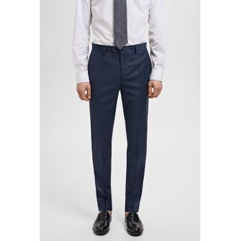 Pantaloni eleganti slim fit din lana