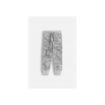 Pantaloni sport cargo - cu imprimeu abstract