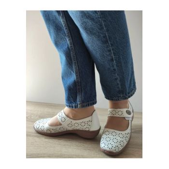 Pantofi Casual Perforati Dama  739894 Albi - Alb -