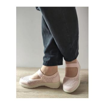 Pantofi Casual Perforati Dama  860022C C5-N Roz Nude - Roz -
