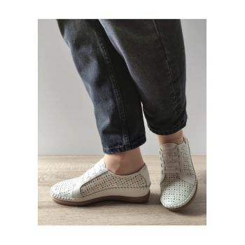 Pantofi Casualperforati Dama  W8K-4890 Bej - Bej -