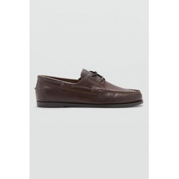 Pantofi uni de piele