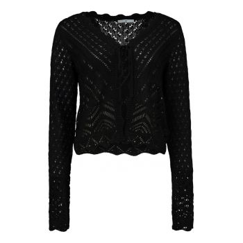 Pulover crop cu decolteu in V