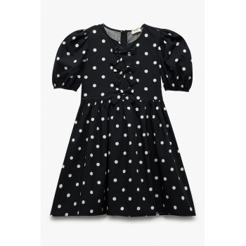 Rochie evazata cu model cu buline