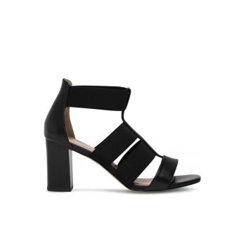 Sandale dama -  Textil - Negru
